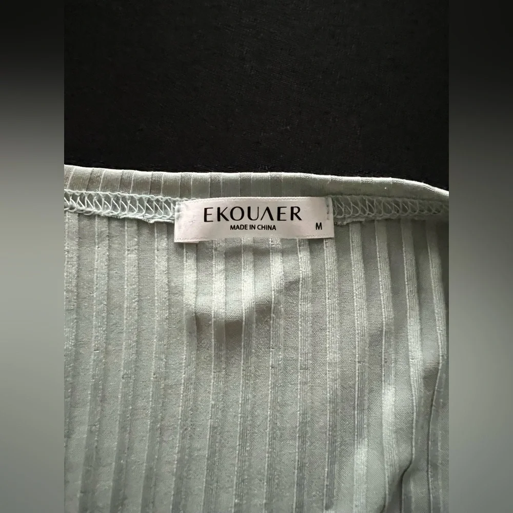 Ekouaer Ribbed Light Weight Long Length Robe - Picture 5 of 6
